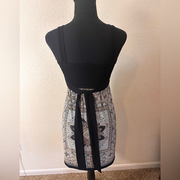 Intermission: NWOT Sleeveless Black & Brown Motif Dress. Small - Picture 2 of 9